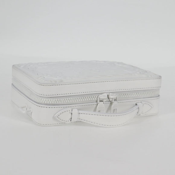 LOUIS VUITTON Monogram LV Ornament Soft Trunk Bag White M21833 LV Auth MX402SM