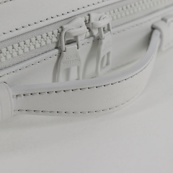 LOUIS VUITTON Monogram LV Ornament Soft Trunk Bag White M21833 LV Auth MX402SM