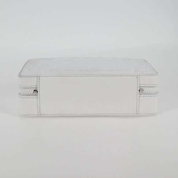 LOUIS VUITTON Monogram LV Ornament Soft Trunk Bag White M21833 LV Auth MX402SM