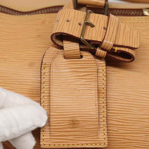 LOUIS VUITTON Epi Keepall 50 Boston Bag Beige M42941 LV Auth MX411