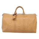 LOUIS VUITTON Epi Keepall 50 Boston Bag Beige M42941 LV Auth MX411-13