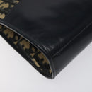 Christian Dior Trotter Canvas Hand Bag Navy Gold Auth MX415-16