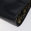 Christian Dior Trotter Canvas Hand Bag Navy Gold Auth MX415-17