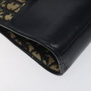 Christian Dior Trotter Canvas Hand Bag Navy Gold Auth MX415-18