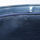 Christian Dior Trotter Canvas Hand Bag Navy Gold Auth MX415-13