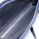 Christian Dior Trotter Canvas Hand Bag Navy Gold Auth MX415-14
