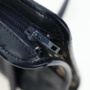 Christian Dior Trotter Canvas Hand Bag Navy Gold Auth MX415-11