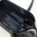 Christian Dior Trotter Canvas Hand Bag Navy Gold Auth MX415-12