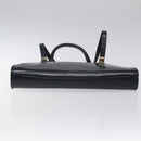 Christian Dior Trotter Canvas Hand Bag Navy Gold Auth MX415-5