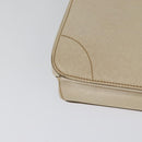 Salvatore Ferragamo Gancini Hand Bag Leather 2way Beige Gold Auth MX417-16