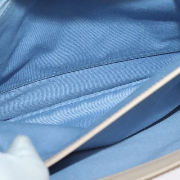 Salvatore Ferragamo Gancini Hand Bag Leather 2way Beige Gold Auth MX417