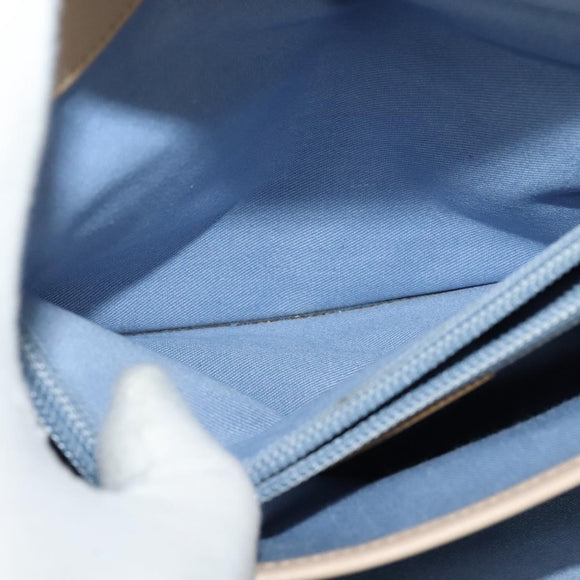 Salvatore Ferragamo Gancini Hand Bag Leather 2way Beige Gold Auth MX417