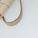 Salvatore Ferragamo Gancini Hand Bag Leather 2way Beige Gold Auth MX417-7