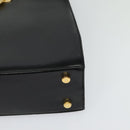 Salvatore Ferragamo Gancini Shoulder Bag Leather Black Gold Auth MX418-14