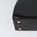Salvatore Ferragamo Gancini Shoulder Bag Leather Black Gold Auth MX418-15