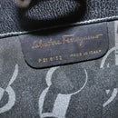 Salvatore Ferragamo Gancini Shoulder Bag Leather Black Gold Auth MX418-12