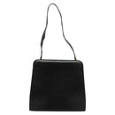 Salvatore Ferragamo Gancini Shoulder Bag Leather Black Gold Auth MX418-2