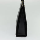 Salvatore Ferragamo Gancini Shoulder Bag Leather Black Gold Auth MX418-3