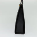 Salvatore Ferragamo Gancini Shoulder Bag Leather Black Gold Auth MX418-4