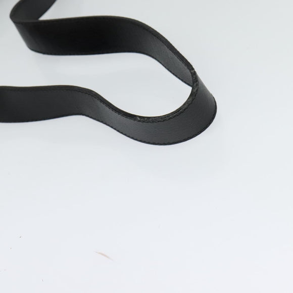 Salvatore Ferragamo Gancini Shoulder Bag Leather Black Gold Auth MX418