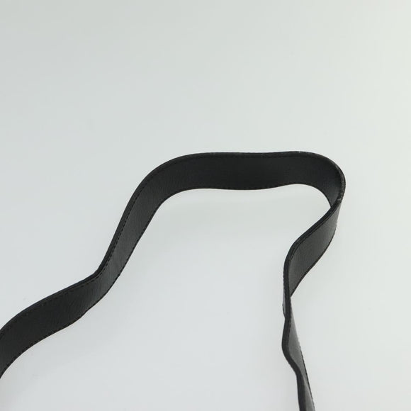 Salvatore Ferragamo Gancini Shoulder Bag Leather Black Gold Auth MX418