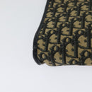 Christian Dior Trotter Canvas Shoulder Bag Navy Gold Auth MX421-15