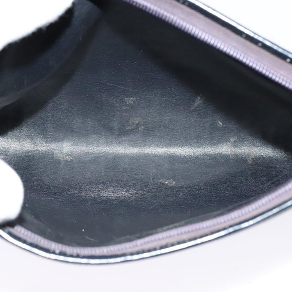 Christian Dior Trotter Canvas Shoulder Bag Navy Gold Auth MX421