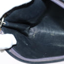 Christian Dior Trotter Canvas Shoulder Bag Navy Gold Auth MX421-17