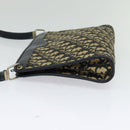 Christian Dior Trotter Canvas Shoulder Bag Navy Gold Auth MX421-3