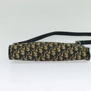 Christian Dior Trotter Canvas Shoulder Bag Navy Gold Auth MX421-5