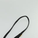 Salvatore Ferragamo Gancini Shoulder Bag Leather Vinyl Black Gold Auth MX425-8