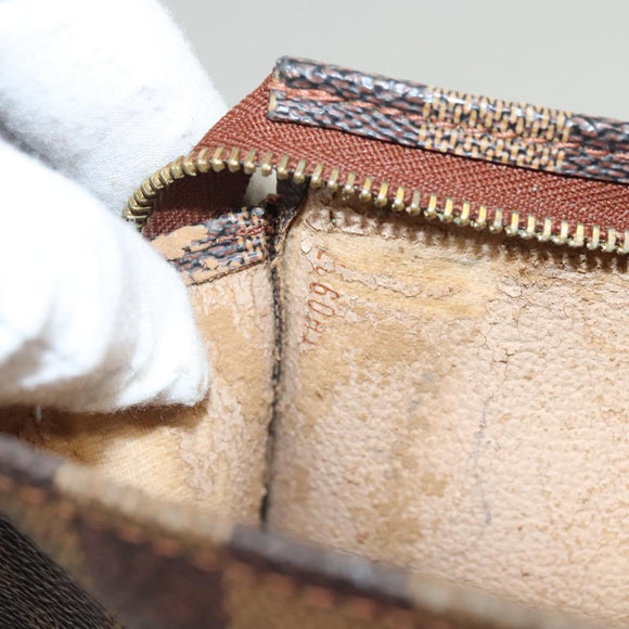 LOUIS VUITTON Damier Ebene Poche Toilette 26 Pouch N47543 LV Auth MX437