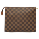 LOUIS VUITTON Damier Ebene Poche Toilette 26 Pouch N47543 LV Auth MX437-2