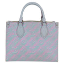 LOUIS VUITTON Monogram Empreinte On The Go PM Bag 2way Blue M46067 Auth MX449A-13