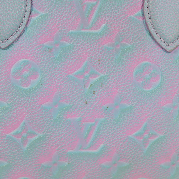 LOUIS VUITTON Monogram Empreinte On The Go PM Bag 2way Blue M46067 Auth MX449M