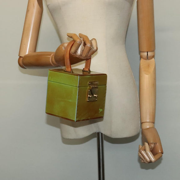 LOUIS VUITTON Monogram Vernis Bleecker Pouch Baby Blue M91003 LV Auth MX450