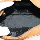 Salvatore Ferragamo Shoulder Bag Suede Brown Gold Auth MX453-10