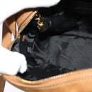 Salvatore Ferragamo Shoulder Bag Suede Brown Gold Auth MX453-18