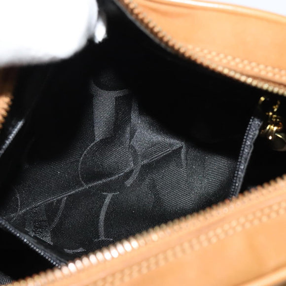 Salvatore Ferragamo Shoulder Bag Suede Brown Gold Auth MX453