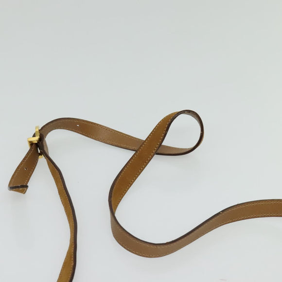 Salvatore Ferragamo Shoulder Bag Suede Brown Gold Auth MX453