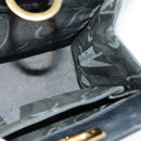 Salvatore Ferragamo Gancini Chain Shoulder Bag Leather Black Gold Auth MX455-17