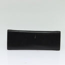 Salvatore Ferragamo Gancini Chain Shoulder Bag Leather Black Gold Auth MX455-5