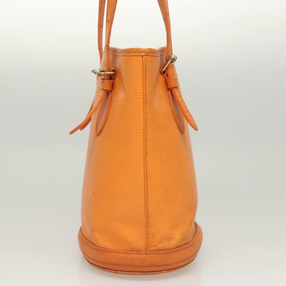 LOUIS VUITTON Epi Bucket PM Shoulder Bag Orange Mandarin M5899H LV Auth MX470