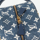 LOUIS VUITTON Monogram Denim Square bag Hand Bag Blue LV Auth MX471M-19