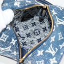 LOUIS VUITTON Monogram Denim Square bag Hand Bag Blue LV Auth MX471M-11