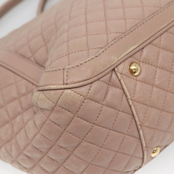 Salvatore Ferragamo Gancini Chain Shoulder Bag Leather Purple Gold Auth MX479