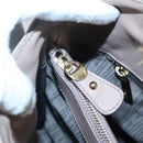 Salvatore Ferragamo Gancini Chain Shoulder Bag Leather Purple Gold Auth MX479-10