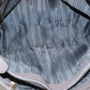 Salvatore Ferragamo Gancini Chain Shoulder Bag Leather Purple Gold Auth MX479-11