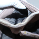 Salvatore Ferragamo Gancini Chain Shoulder Bag Leather Purple Gold Auth MX479-24