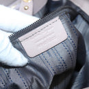 Salvatore Ferragamo Gancini Chain Shoulder Bag Leather Purple Gold Auth MX479-12